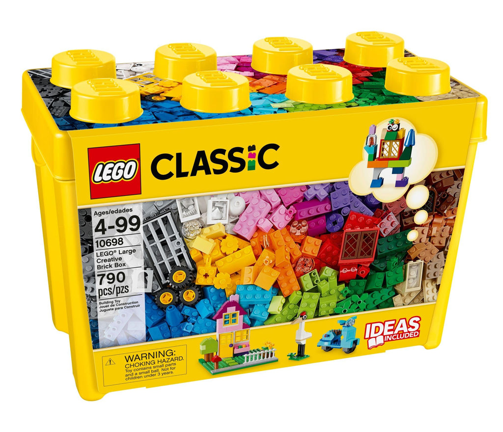 LEGO Classic Large Creative Brick Box 10698 Building Toy Set, Toy Storage Solution for Home or Classrooms, Interactive Building Toy for Kids, Boys, and Girls