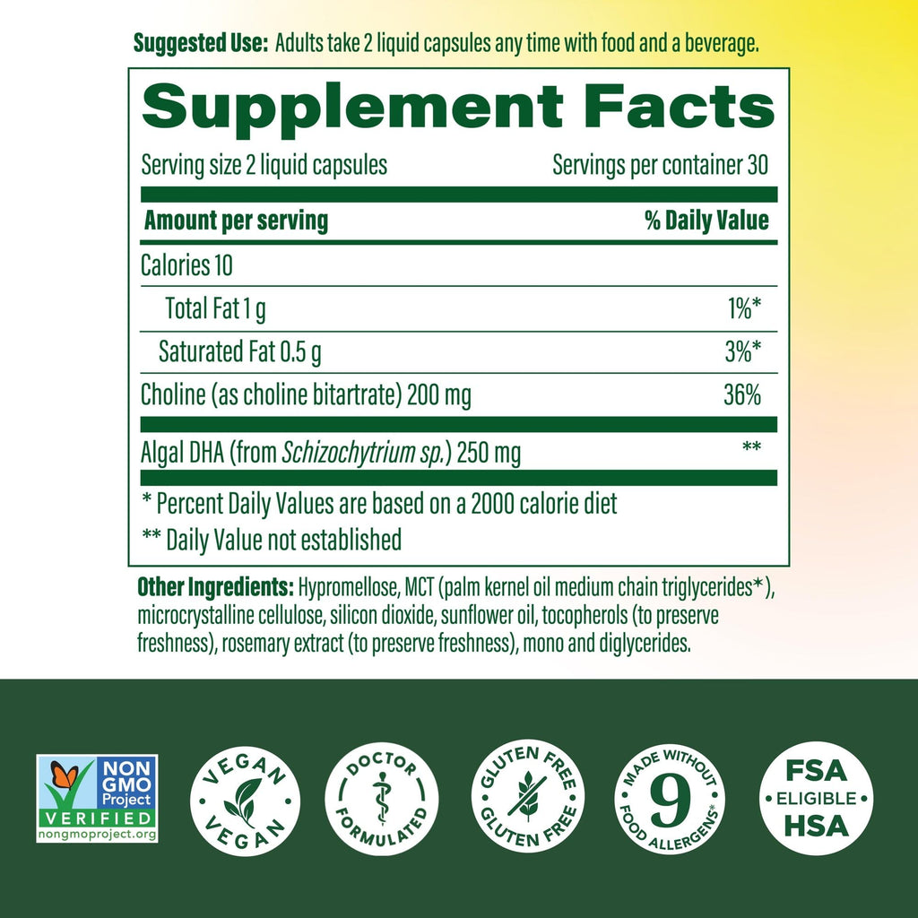 MegaFood Baby & Me 2 Prenatal Vitamins for Women, DHA & Choline Supplements, Liquid DHA and Choline for Baby's Brain and Eye Development During Pregnancy, Vegan, 60 Capsules (30 Servings)