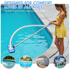 2026 TidyMister Pool Vacuum Head with Swivel Handle - 16in Eazy-to-Use Daily Cleaning Vacuum Head with Side Brushes and Wheels and Hose Connect for 1-1/4in or 1-1/2in for Inground & Above Ground Pools