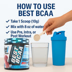 BPI Sports Best BCAA Powder - Muscle Recovery Support - Branched Chain Amino Acids | Building Blocks of Protein and Muscle - Post Workout Recovery – Hydration – Rainbow Ice, 30 Servings