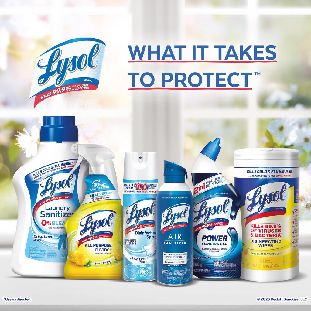 Lysol Bathroom Cleaner Spray, Blue, Island Breeze, 48oz (2X24oz)
