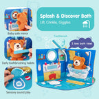 hahaland Baby Book for 1 Year Old - Touch and Feel Soft Activity Books Tummy Time Baby Toy 6 9 12 18 Months Interactive Book for Babies 6-12 Month on Airplane Christmas Birthday Gift Stocking Stuffers