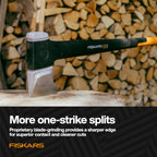 Fiskars X32 Splitting Axe 32", Splitter for Large Wood Logs & Firewood