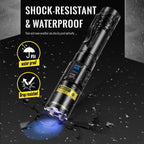 DARKBEAM UV Flashlight 365nm & 395nm Dual Black Light, Blacklight USB Rechargeable LED Ultraviolet Flashlights, Powerful Focusable Woods Lamp Pet Urine Detector, for Uranium Glass, Resin Curing