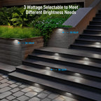 LEONLITE 8-Pack 4 Inch LED Hardscape Lighting, Update Retaining Wall Lights, LED Landscape Lighting, 12-24V AC/DC Paver Light Low Voltage, 1W/2W/3W Dimmable Outdoor Step Lights, 5000K Daylight, ETL