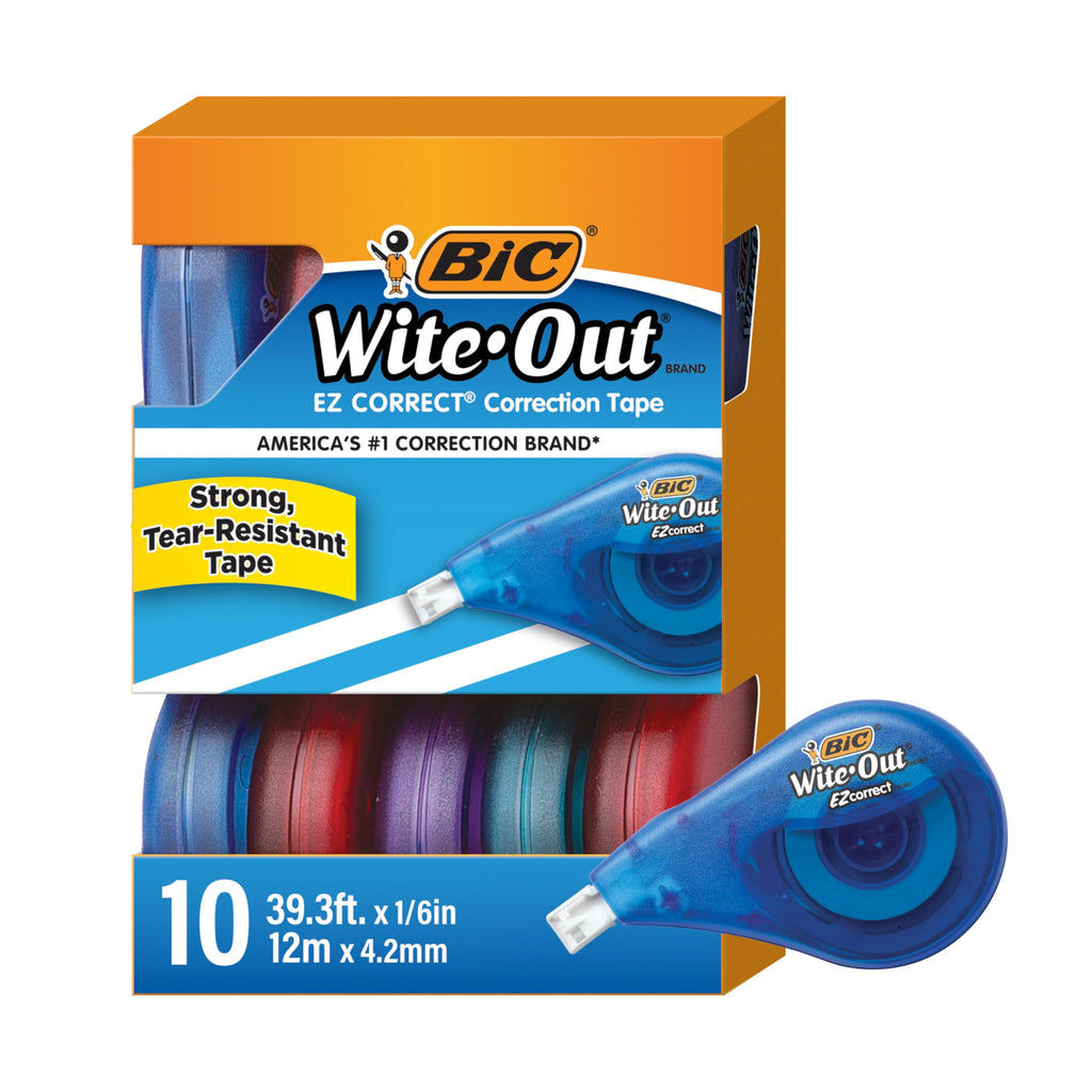 BIC Wite-Out EZ Correct Correction Tape, 10-Count