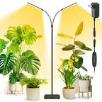 MistyJungle Plant Grow Light for Indoor,Full Spectrum Dual Heads Grow Light