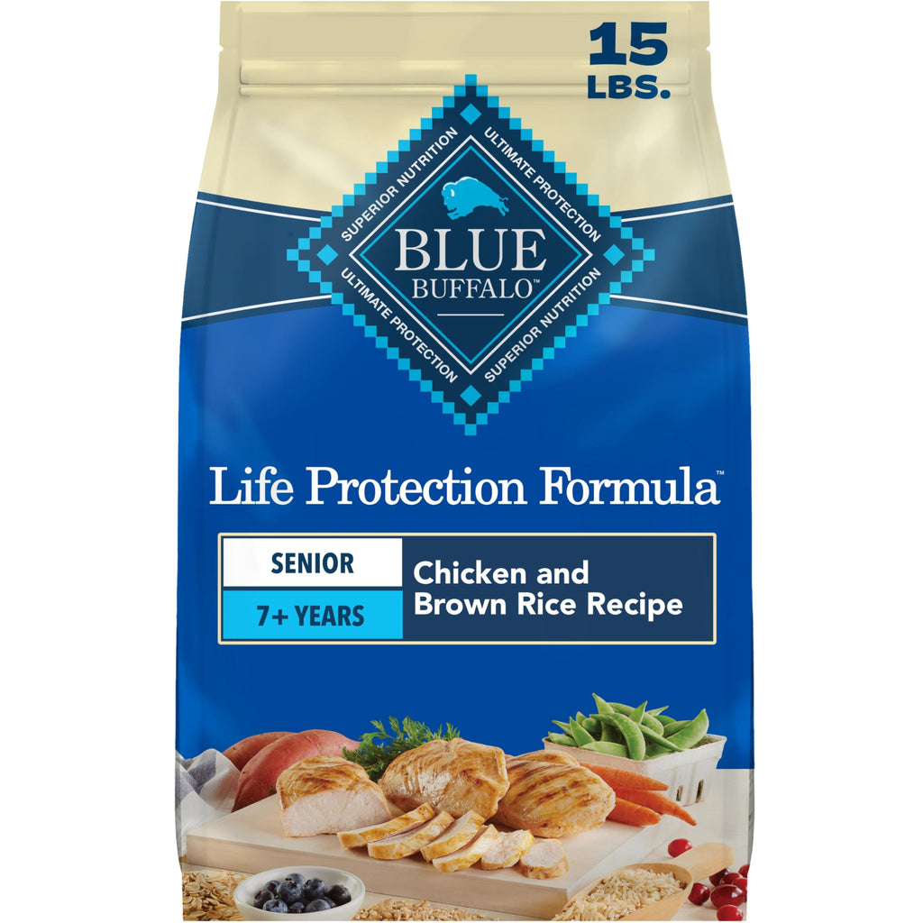 Blue Buffalo Life Protection Formula Chicken Senior 7+ Dry Dog Food, 15 lb