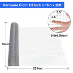 Land Guard 19 Gauge Hardware Cloth, 1/2 inch Chicken Wire Fence, Galvanized Welded Cage Wire Mesh Roll Supports Poultry Netting Cage Fence………