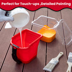 Mister Rui Paint Brushes, Paint Cup with Paint Bucket Liners, 2 Inch Paint Brush, Professional Paint Brush Set for Smooth Finish, Wall, Furniture, Trim