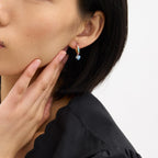 COACH Pave Enamel Heart Huggie Earrings Multi One Size