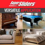 Super Sliders 5-3/4" x 9-1/2" XL Oval Reusable Felt Furniture Sliders for Hard Surfaces, Anti-Slip Protective Furniture Moving Pads for Beds, Sofas, Dressers, Set of 8, Brown