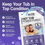 Bio Ouster Power Purge Hot Tub Jet Cleaner w/Towel - Deep Hot Tub Cleaner for Jets, Tubes, Plumbing - for Standard & Inflatable Spas - Removes Gunk Buildup for Crystal Clear Water - Made in USA (Kit)