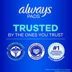 Always Ultra Thin Feminine Pads with Wings for Women, Size 3, Extra Long Super Absorbency, Unscented, Up to 100% Leak-Free Protection, 84 Count Total