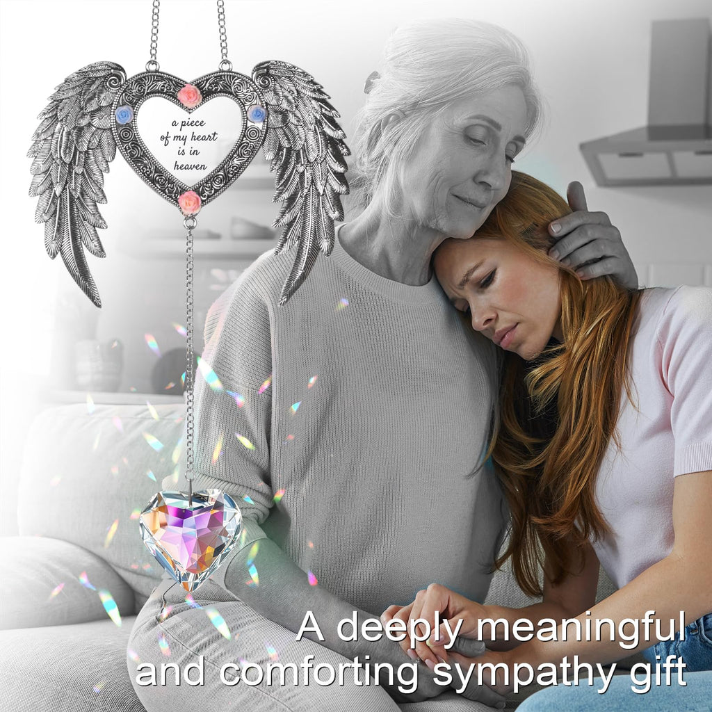 Sympathy Gift for Loss of Loved One,Angel Wing Sun Catcher,Memorial Gifts