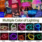 Custom Neon Signs, Personalised Large Led Neon Lights Sign Customizable for Wall Decor Wedding Birthday Party Bedroom Bar Shop Name Logo Lights (Optional 16" to 55")