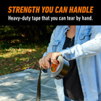 GORILLA Tape; Duct; Utility; Triple Layer Strength; Indoor & Outdoor; Weather Resistant Shell; 1.88 in x 10 yd; Black; (Pack of 2)