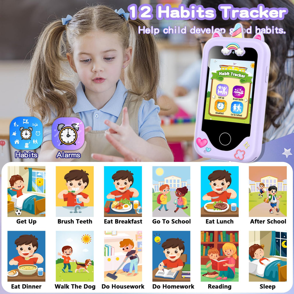 Kids Smart Phone for Girls, Christmas Birthday Gifts for Girls Age 3-10