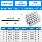 meite 18 Gauge Brad Nails, 1-1/2 Inch 18GA Brad Nails 1,000 Pcs