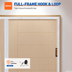 MAGZO Magnetic Screen Door Fit Door Size 36 x 80 Inch, Screen Size 38" x 81" Strong Magnet Door Mesh with Reinforced Hook & Loop for Patio, Sliding, French Door, White