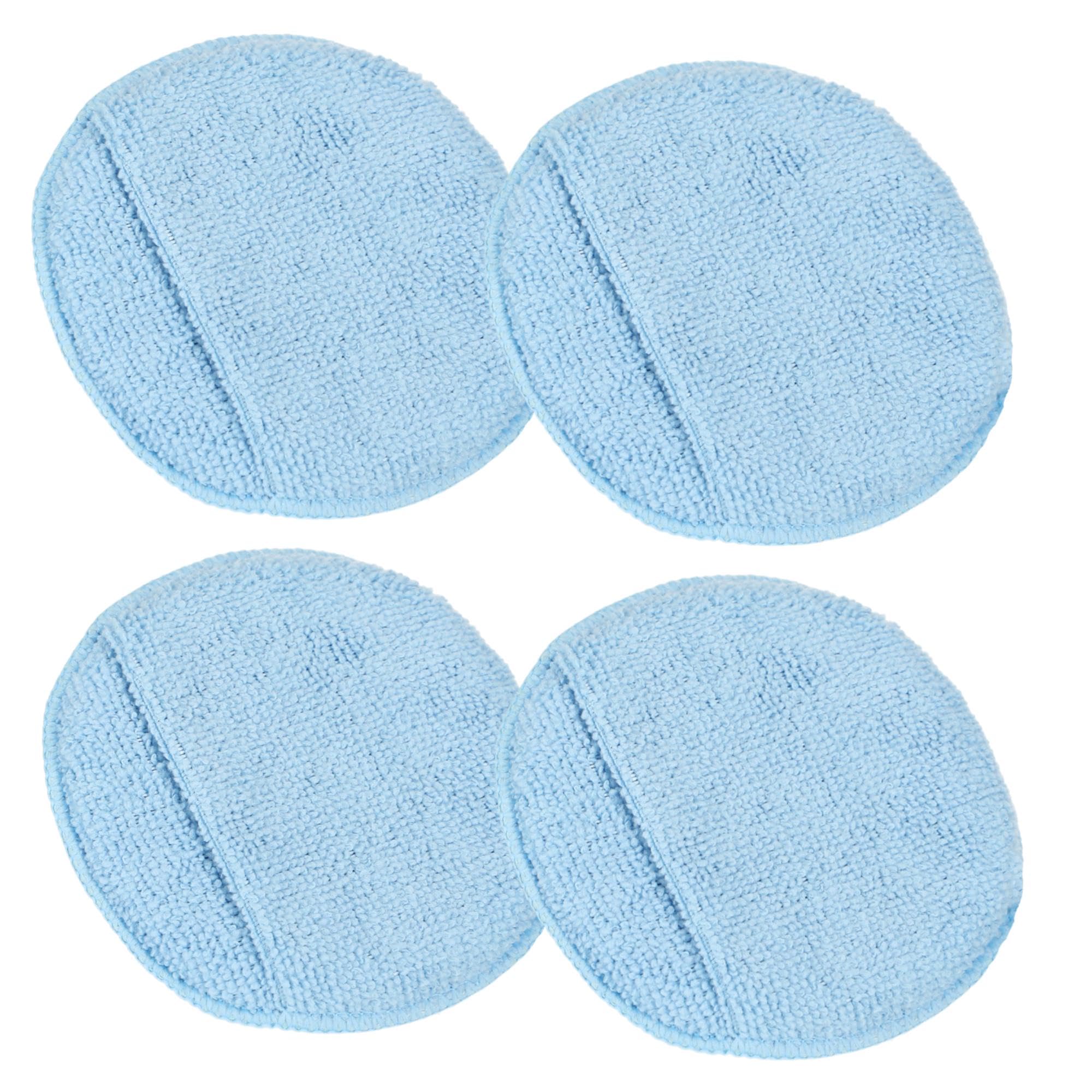 Leather CPR Microfiber Applicator Sponge - Leather Conditioner Applicator, Round Lint-Free Microfiber Applicator Pad for Home and Car Interiors - 4-Pack