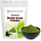Z Natural Foods Organic Barley Grass Powder - USDA Organic Whole Food Green Blend for Energy Boost, Detox & pH Balance with Amino Acids, Minerals - Antioxidant Mix for Juice, Water, Smoothies, 1 lb