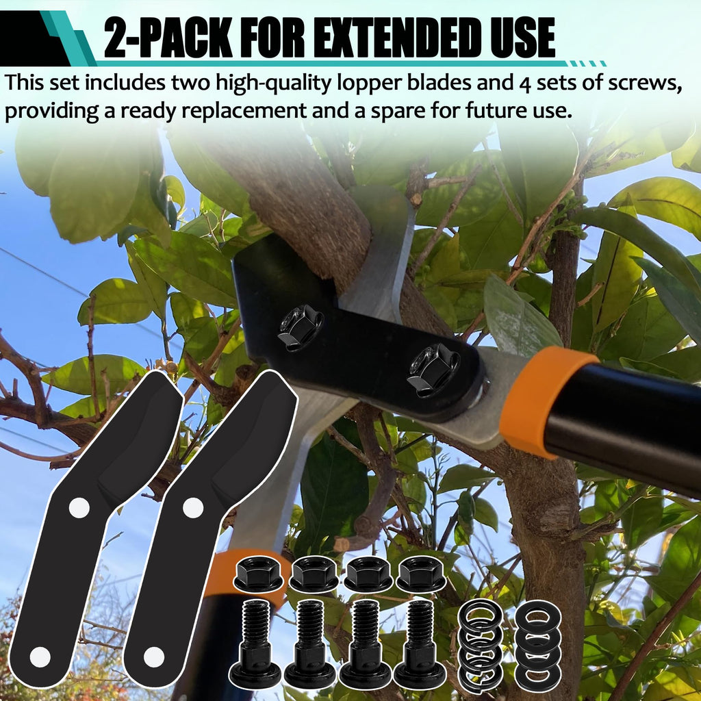 Aussio (2-Pack) Alloy Steel Lopper Replacement Blades with Screws