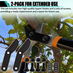 Aussio (2-Pack) Alloy Steel Lopper Replacement Blades with Screws