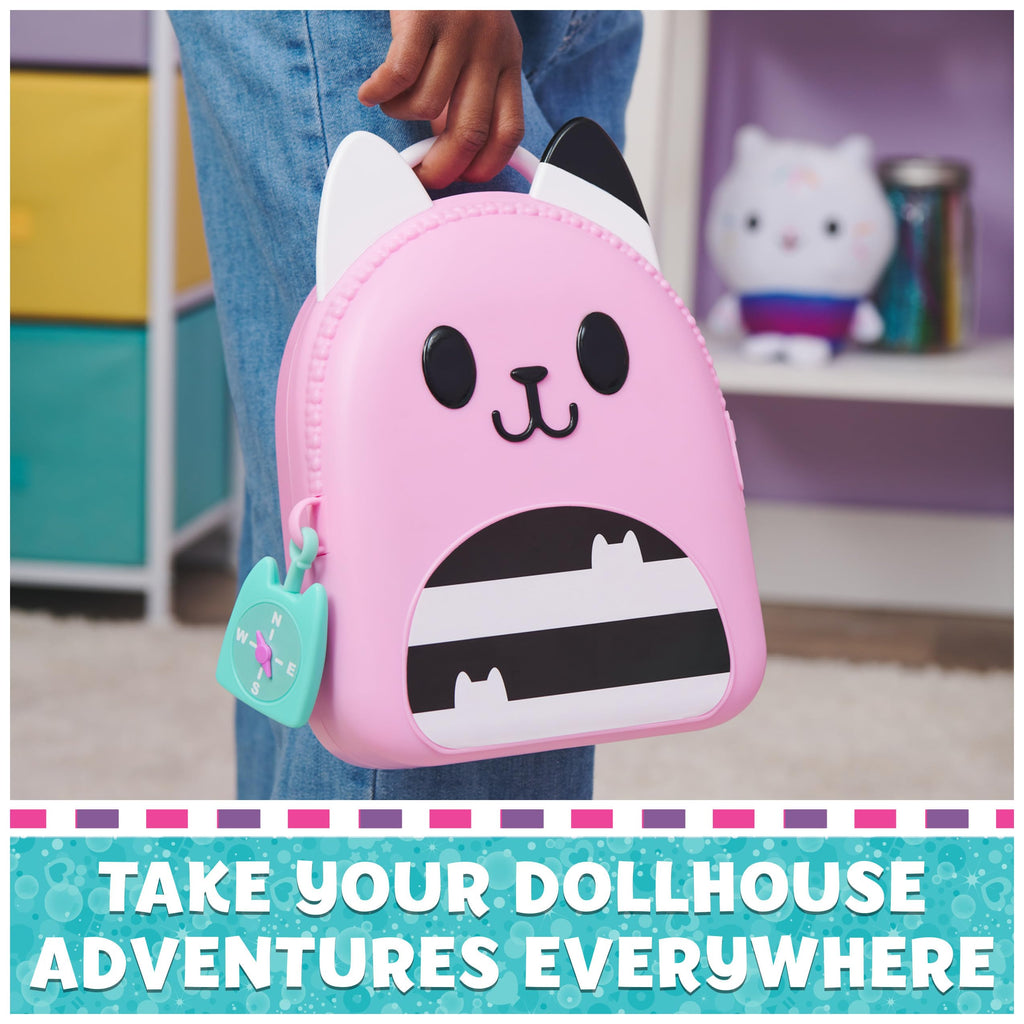 Gabby's Dollhouse, Gabby Girl On-The-Go Travel Set, Pretend Play Travel Toys, Toy Passport, Toy Phone and Compass Charm, Kids Toys for Girls & Boys 3+