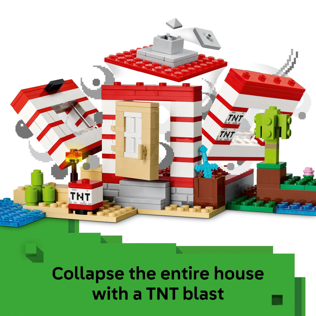 LEGO Minecraft The TNT Jungle House Kids Toy for Pretend Play - Collectible Minecraft Toy - Building Set for Boys and Girls 8+ - Gift Idea for Birthdays and Video Game Fans - 21275