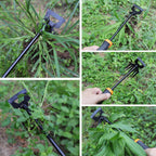 SIXCAR Weed Remover Tool,Portable Garden Weeder Tool,New Manganese Steel Weeding Tools,for Hand Weeder for Vegetable Gardening Backyard Farm Planting & Uprooting Weeding Tool (Rubber 6-Tooth)