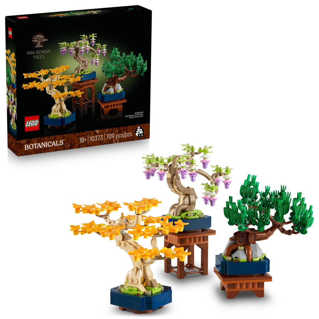 LEGO Botanicals Mini Bonsai Trees Building Set - Artificial Bonsai Tree Building Blocks for Adults, Ages 18+ - DIY Home and Office Decor for Men and Women - Gift for Christmas - 10373