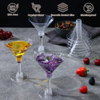 CALBODE 40 Pack Plastic Martini Glasses 5 Oz Disposable Cocktail Cups
