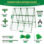 MQHUAYU 51"x 53" Cucumber Trellis for Raised Bed,Adjust A-Frame Trellis