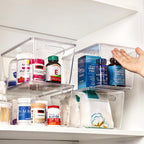Vtopmart 6 Pack Clear Stackable Storage Bins with Lids, Large Plastic Containers with Handle for Pantry Organization and Storage,Perfect for Kitchen, Fridge, Cabinet, Bathroom Organizer