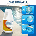 ClearView Chlorine Granules 5 Lbs for Swimming Pools, Pool Chlorine Shock Granular Sanitizer for Spas, Fast Dissolving Chlorinating Granules for Hot Tubs