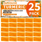 OAKDOLCHE 25P Turmeric Kojic Acid Soap Gift Set, Individually Wrapped (80g) | Infused with Retinol, Collagen & Vitamin E, SLS Free Gentle Care for Face/Body, Suitable for Party & Holiday Gifting