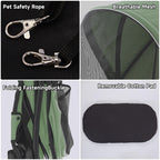 Sunny Sonny Foldable Jogger Pet Stroller with Weather Cover Storage Basket Pet Travel Carrier for S/M Dogs Cats up to 33lbs (Green)