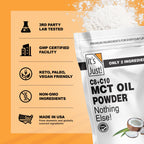 It's Just! MCT Oil Powder With Prebiotic Fiber - Keto, Non-GMO, C8 C10, Coffee Creamer - 24 oz