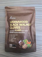 18-in-1 Black Walnut Wormwood Cleanse for Humans, 80 Day Supply, Serving, Rapid Gut Cleanse & Digestive Health with Clove, Garlic, Turmeric, Pumpkin Seed, Oregano, Berberine & More 240 Softgels