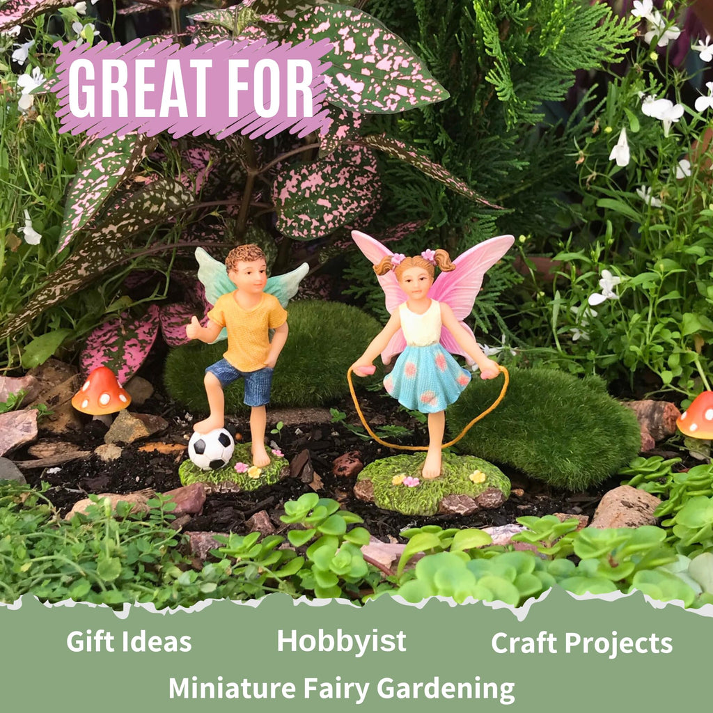 PRETMANNS Fairies for Fairy Garden Accessories Outdoor 2-Piece Fairy Set