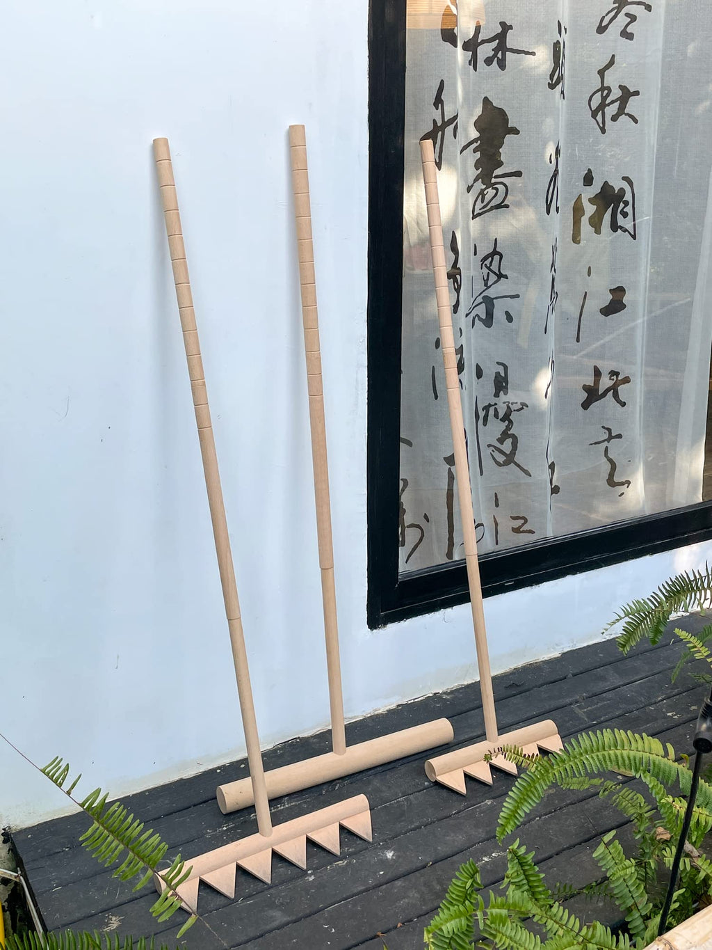 Outdoor Zen Garden Rake Large Japanese Rock Sand Garden Rake Tool