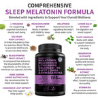 12-in-1 Melatonin Sleep Capsules - Natural Sleep Aids for Adults with Melatonin 5mg and Magnesium Glycinate 500mg, Sleep Aid with Ashwagandha, L Theanine, Valerian Root, GABA, 5-HTP (90ct, Pack of 4)