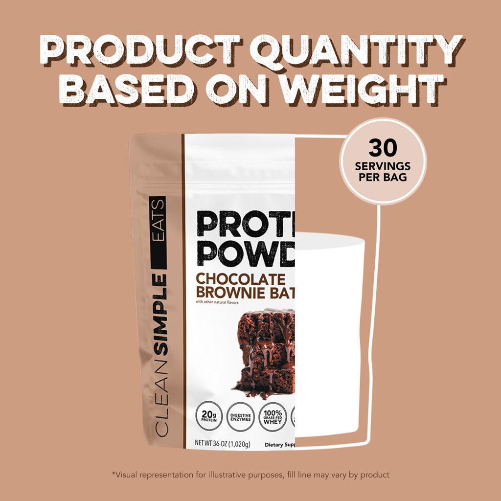 Clean Simple Eats Whey Isolate Protein Powder, Brownie Batter, 30 Servings