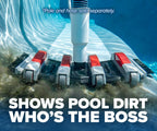 Pool Vacuum Head for Inground & Above Ground Pools // Manual Swimming Pool Vacuum Cleaner Attachment Head // Flexible Weighted Direction-Control & Side Brushes, Vinyl Liner Safe (Pole Sold Separately)