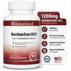Naturonel Berberine HCl 1200mg Supplement - Supports Metabolic Health & Cellular Energy Metabolism - High Absorption Berberine Supplement for Metabolic Health (1 Bottle)