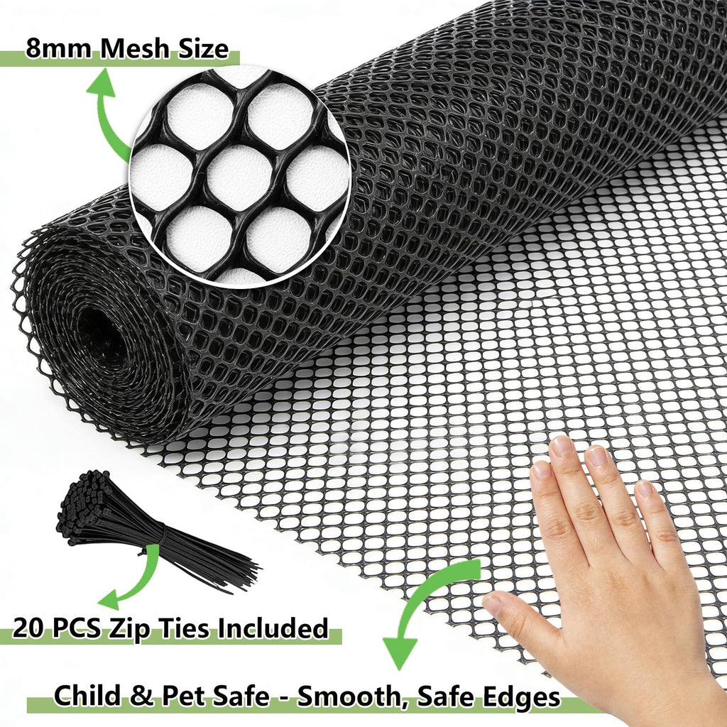 Tilvex 15.7" x10' Plastic Mesh Fence Roll,Heavy Duty Chicken Wire