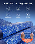 VEVOR 8ft Stock Tank Round Pool Liner, Overlap Above Ground Swimming Pool Liners for 27.5 in Wall Height, Extra Thick Heavy Gauge Vinyl, with Leak-Proof Patches, Designed for Steel Sided Above-Ground
