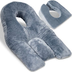 Siennal Face Down Pillow for Sleeping - for BBL or Eye Surgery Recovery - Prone Pillow for Vitrectomy, Retinal Surgery or Home Massages - CertiPUR-US® Certified Shredded Memory Foam