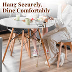 Merry Sticks Walking Cane Holder, Smart Reflective Cane Holder Clip for Table, Walking Stick Accessories for Senior, Portable, Foldable, and Convenient